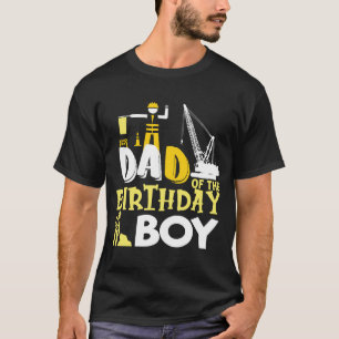 Pai do Menino de Aniversário Camiseta de Construçã