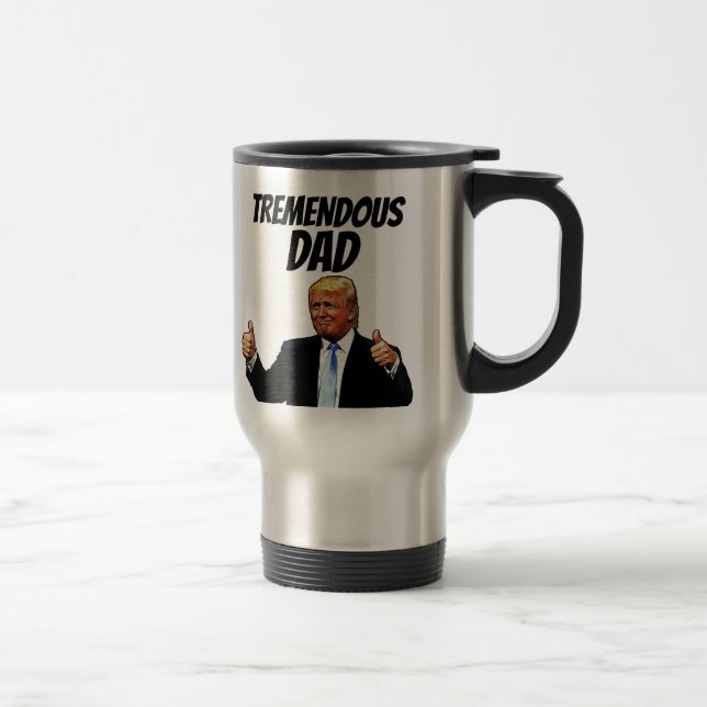PAI DONALD TRUMP STAINLESS STAINLESS CANECA DE VIA (Direita)