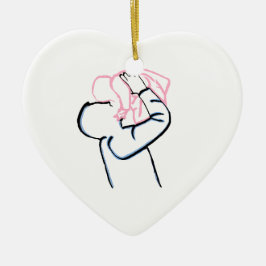 Pai e Enfeites de natal Filha