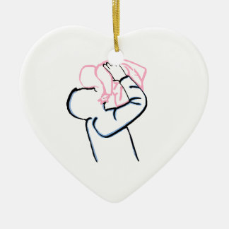 Pai e Enfeites de natal Filha