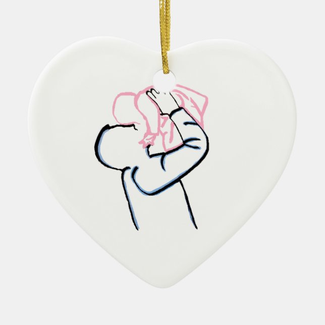 Pai e Enfeites de natal Filha (Frente)