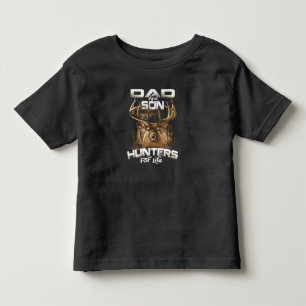 Pai e filho caçador de camisetas para a vida
