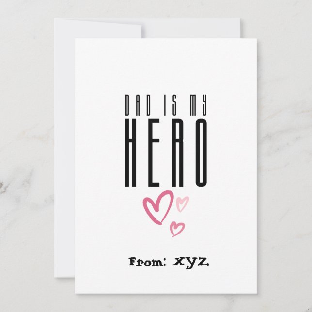 Pai é meu cartão de férias de Design cardíaco (Frente)