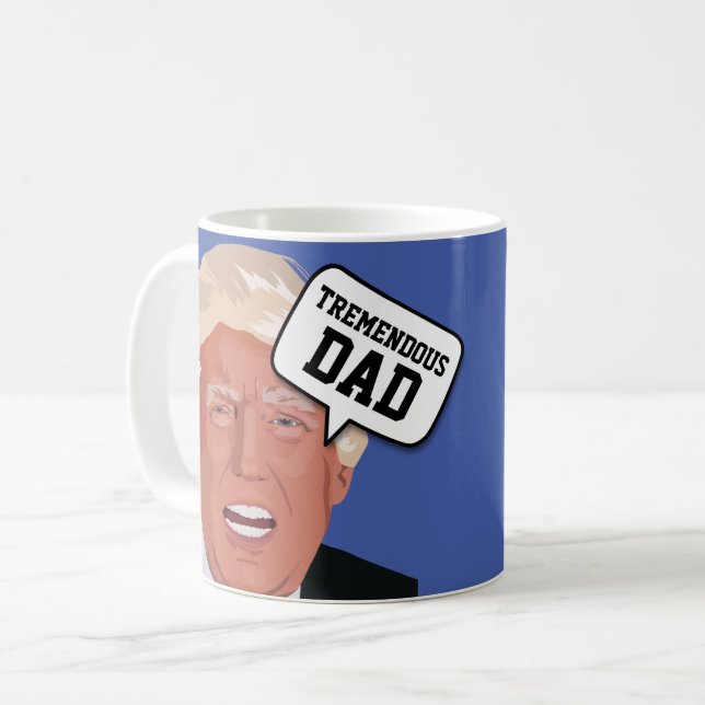 PAI engraçado, Donald Trump - caneca de café (Frente Esquerda)