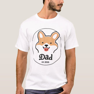 Pai EST. 2025 Camiseta de Novo Pai