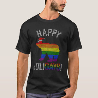 Pai Gay de Camisa do Urso Gay do Xmas Casal Natal