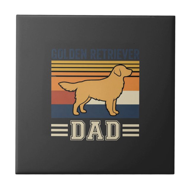 Pai Golden Retriever Cão Retro (Frente)