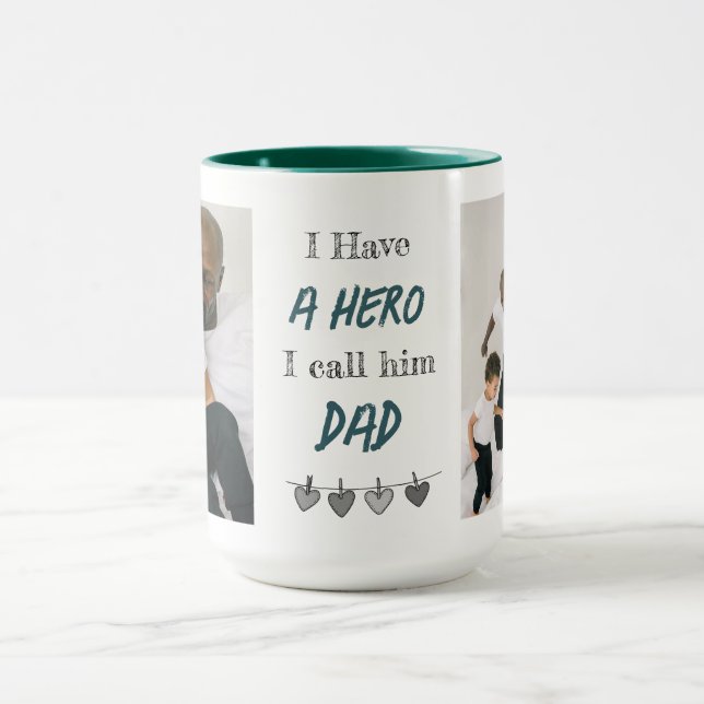 Pai Herói | Caneca Combo Personalizada para o Dia  (Centro)
