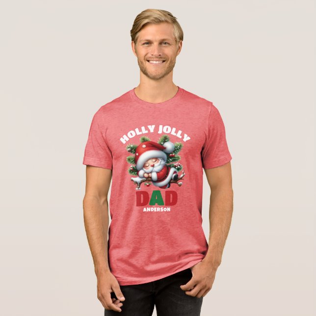 Pai Holly Jolly personalizado Natal (Frente Completa)