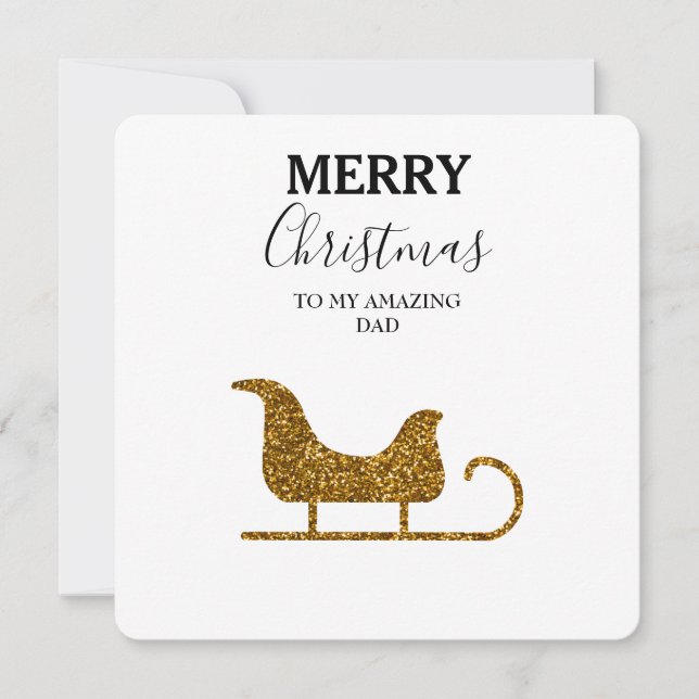 Pai Incrível do Cartão de Natal - Leitura Glitter (Frente)