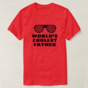 Pai mais fixe do mundo camiseta vermelha engraçada