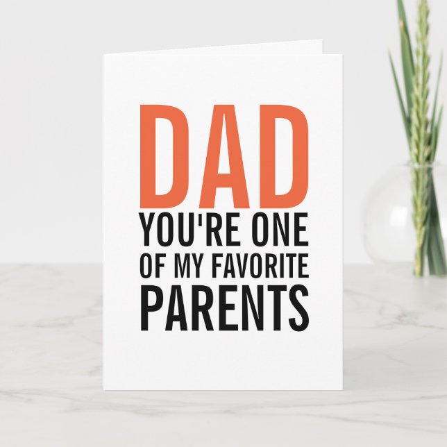 Pai Meu Cartão de Dia de os pais Pai Favorito (Frente)