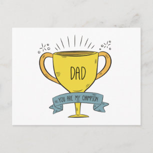 Pai Meu Dia de os pais Campeão Cartão postal