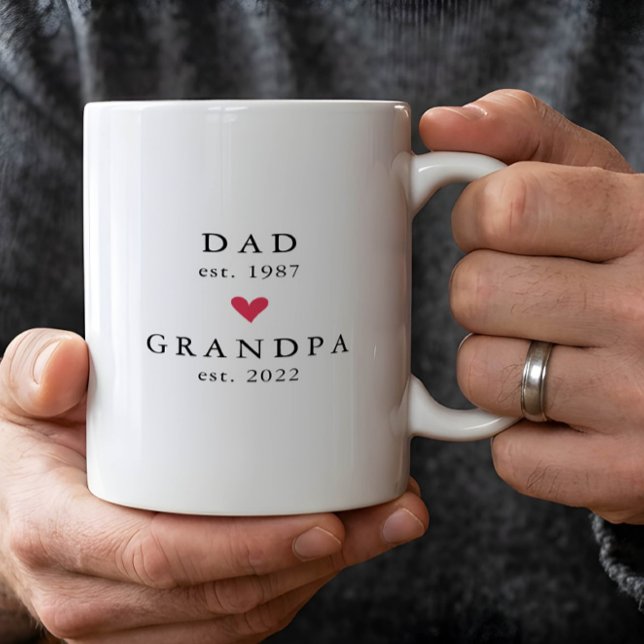 Pai Moderno | Avô Ano de Fundação. Caneca de Café (Criador carregado)