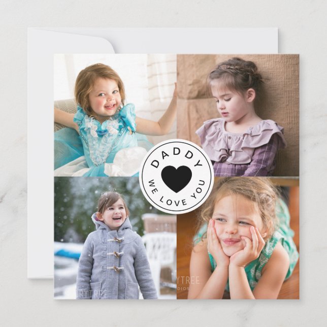 Pai Moderno Que Te Ama Foto Coração (Frente)