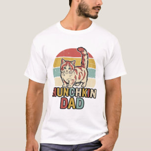 Pai Munchkin Camisa Retro Amante de Gato Vetor Des