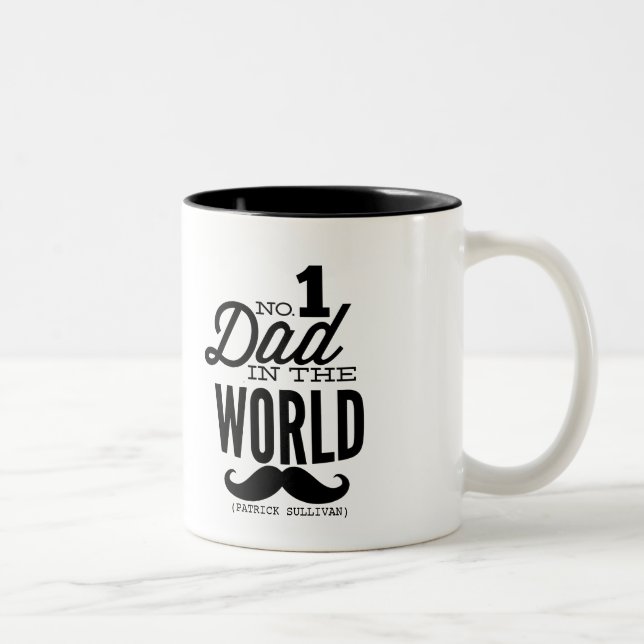 Pai nº 1 na caneca mundial de bigode (Direita)