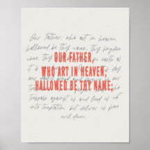 Pai Nosso, Poster de Oração do Senhor