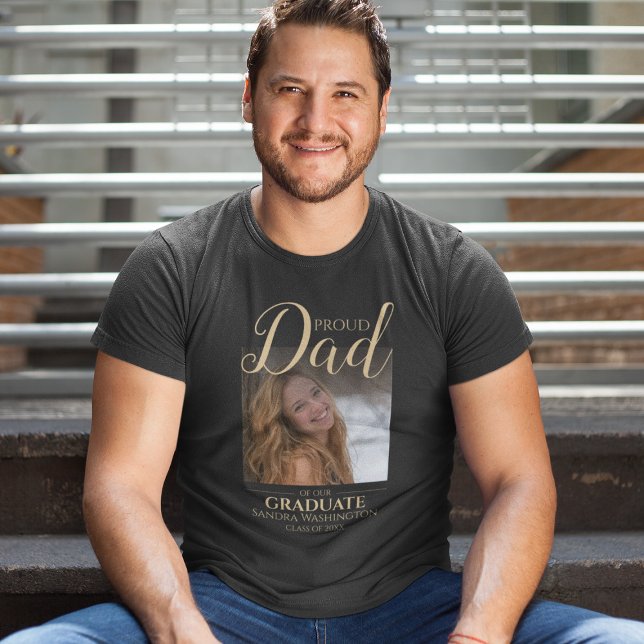 Pai Orgulhoso | Camiseta de Formatura com Foto (Criador carregado)