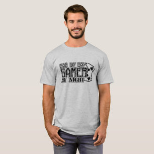 Pai pelo Gamer do dia pela camisa da noite T