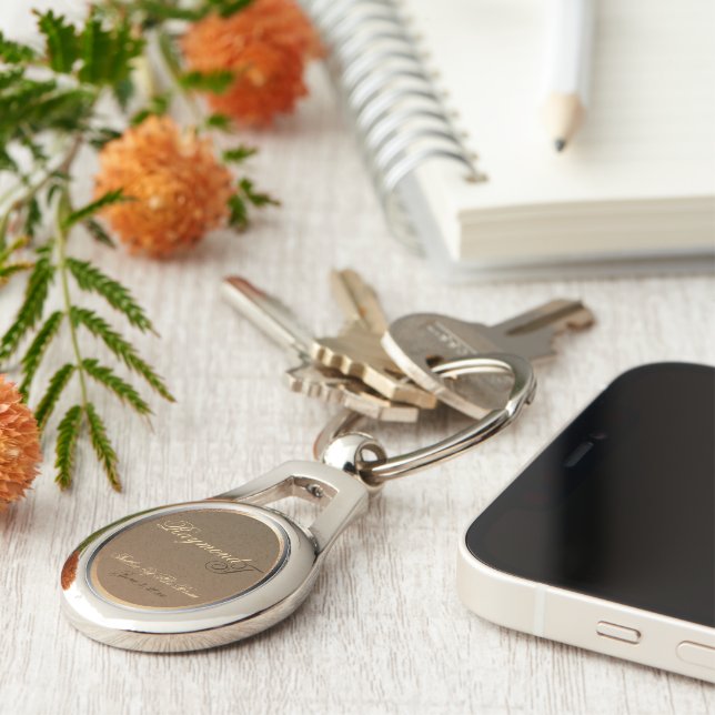 Pai Personalizável do Chaveiro da Noiva Oval (Lateral)