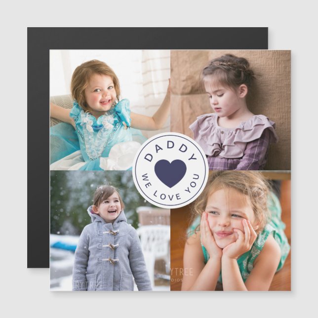 Pai Que Te Amo Uma Colagem De Fotos Bonita (Frente/Verso)