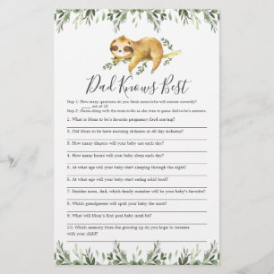 Pai Sloth Sonolento Sabe O Melhor Jogo