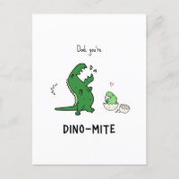 Pai você é o cartão postal Dino-mite