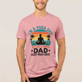 Pai Yoga Vintage Pôr do Sol Engraçado Camisa Pai D