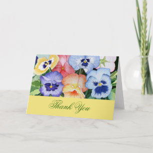 Painéis de Aquarela do cartões de agradecimentos I