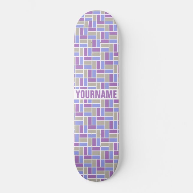 Painéis de skate personalizados de padrão geométri (Frente)