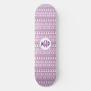 Painéis de skate personalizados do padrão Aztec