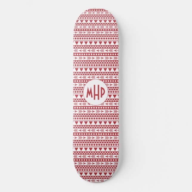 Painéis de skate personalizados do padrão Aztec (Frente)
