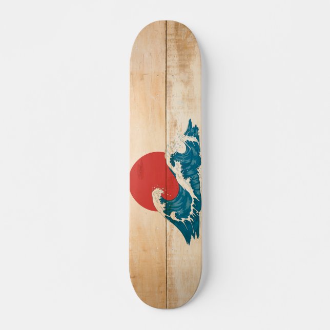 Painéis de skate vague japonaise sur bois (Frente)