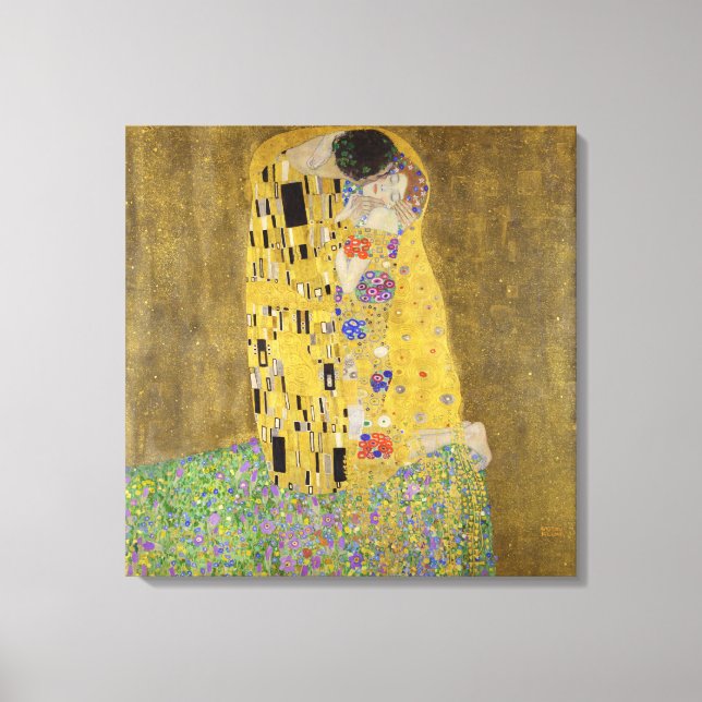 PAINEL canvas : GUSTAV KLIMT : O BEIJO (Frente)