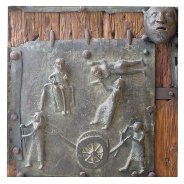 Painel da porta da mão esquerda, século XII (bronz (Frente)