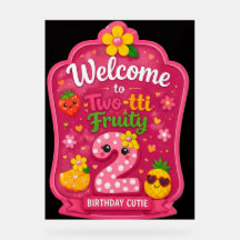 Painel de Boas-Vindas de Aniversário Two-Tti Fruit