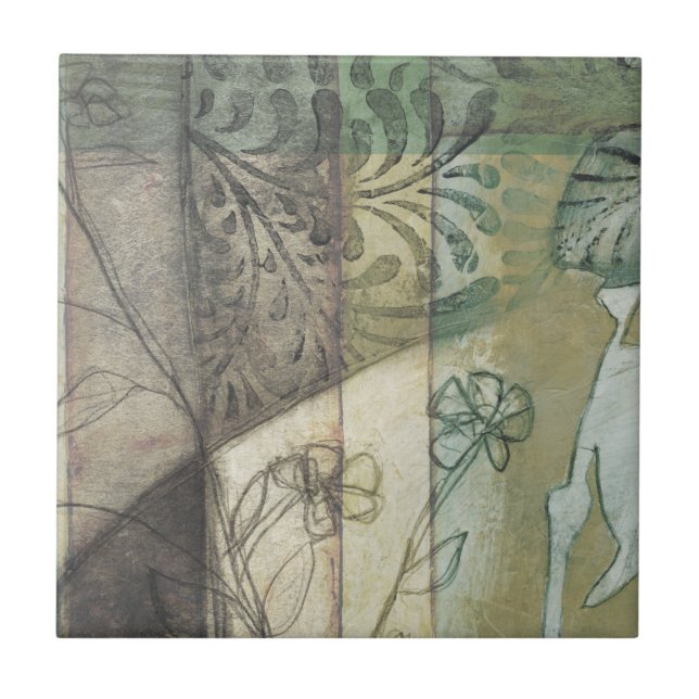 Painel de Jardim com Folhas, Flores e Grama (Frente)