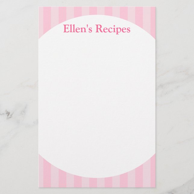 Painel de Nota de Receita de Listras Rosa (Frente)