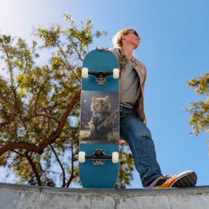 PAINEL DE SKATEBOARD DE GUITAR DE GATO