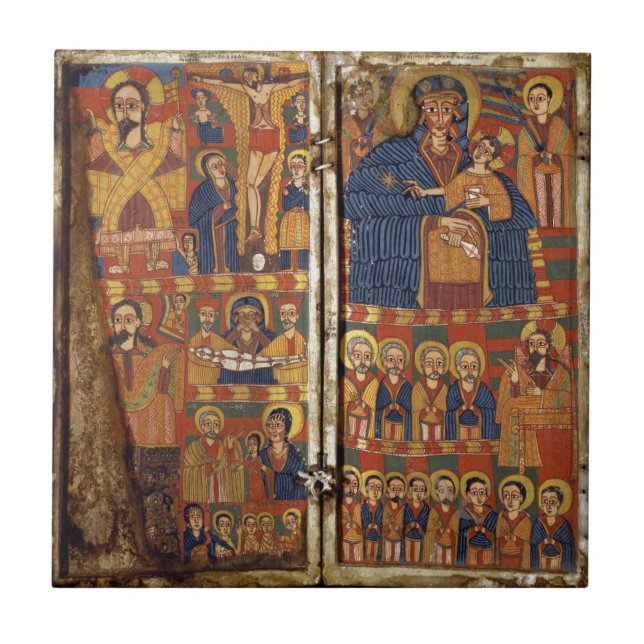 Painel direito do Diptych com o Virgin e a criança (Frente)