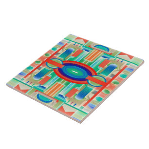 Painel Geo-Abstrato de Simetria Vibrante