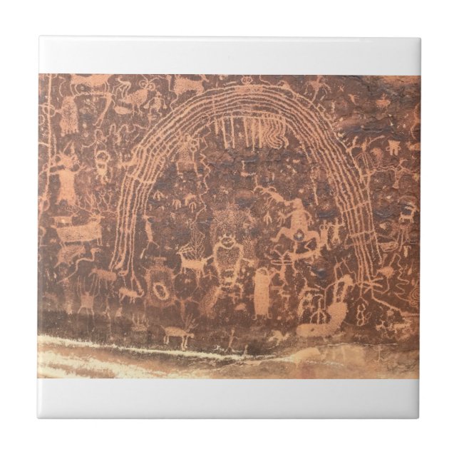 Painel Nativo Americano Petroglicphs Rochester (Frente)