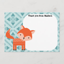 Painel plano infantil Obrigado Cartões Fox Vermelh