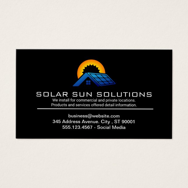 Painel solar | Instalação de energia (Frente)