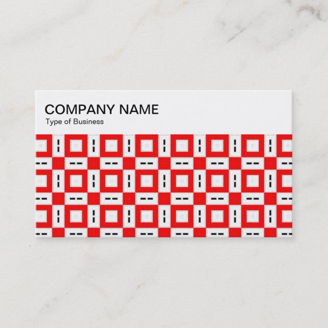 Painel superior - Cartão de visita de padrão quadr (Frente)