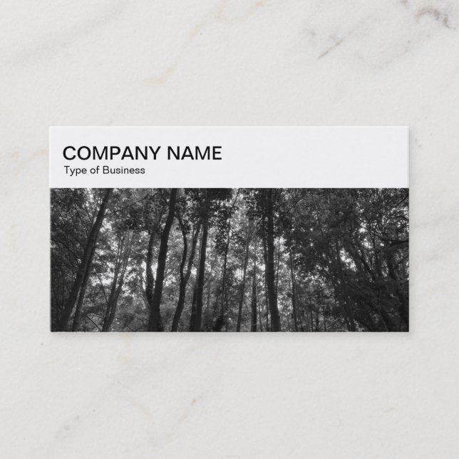 Painel Superior - Cartão de visita Woodland 02 BW (Frente)