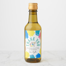 Paint e Sip Birthday Wine Party Favor Obrigado