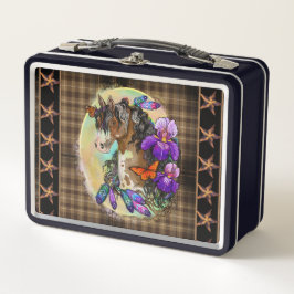 Paint Horse Mustang com Íris e borboletas