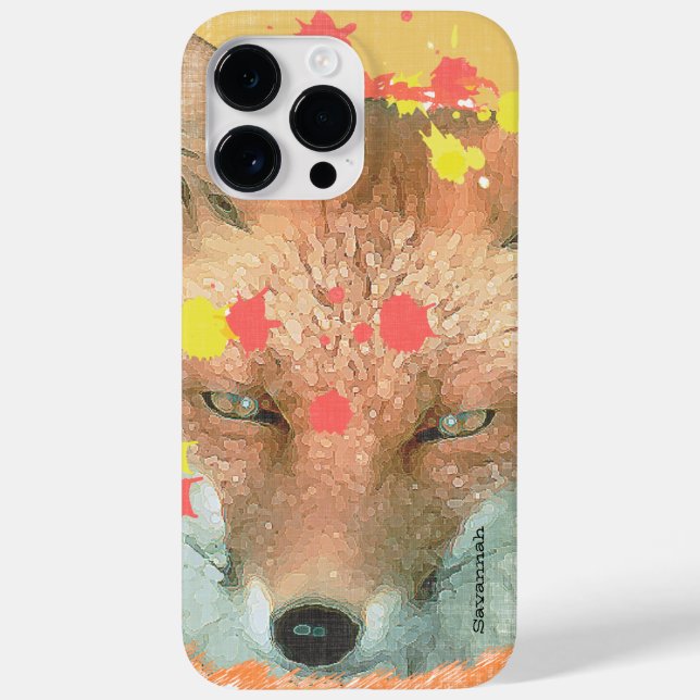 Paint Splatter Personalizado Fox Art iPhone 7 Plus (Verso)